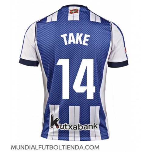Camiseta Real Sociedad Takefusa Kubo #14 Primera Equipación Replica 2025-26 mangas cortas